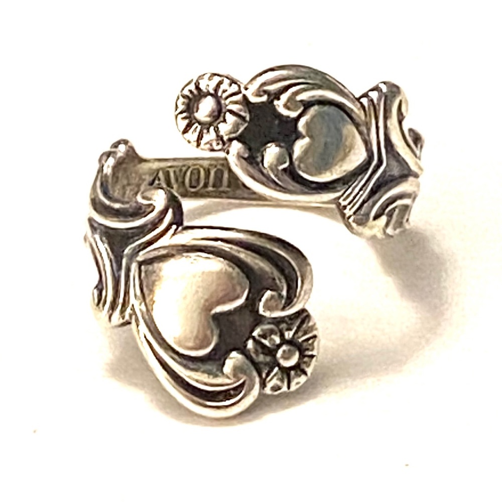 AVON Sterling Silver Spoon Ring 925 Vintage 1970s